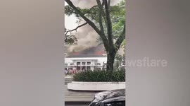 Large fire rips through government building in Indonesia
