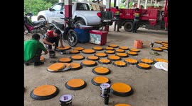 Residents recycle old food trays to use them as street signs in Thailand (pictures)