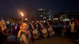 People Celebrating Räbechilbi festival in zurich on Sunday, Nov 06, 2022.