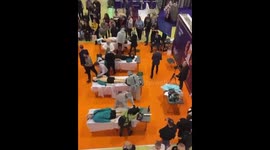 In Moscow, at the exhibition of funeral services, a competition was held for dressing the dead for speed