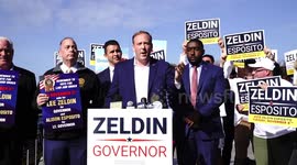 Lee Zeldin campaign event addressing crimes against women in New York, US