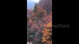 Eighteenth Moon Lake Autumn Scenery in Bazhong City, China