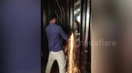 Police seize illegal liquor worth $63,563 from container in central India