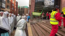 Bristol Airport Expansion protesters stage demo outside high court