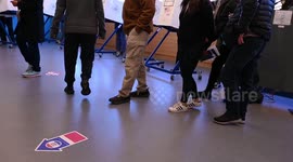 Voters At Polling Stations During Midterm Election 2022 In New York, NY, USA