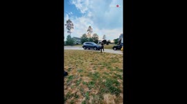 Athletic boy shoots for the sky by trying the 'Flip N' Dip Hair in Water' Challenge