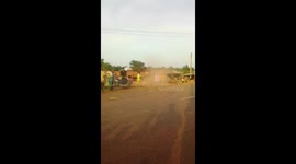 Watch the display of motor cycle riders union  show they skills in respect of one the member who died on road accident along side with the wife.