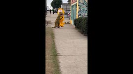 Garfield and Dino Dancing Cosplay