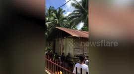 Kind neighbours carry old father's home to new location so he can live next to children