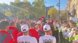 “Suella [Braverman] must apologise” - child of UK Albanian man calls on Home Secretary to say sorry to UK Albanians for her alleged disparaging comments about their community in her efforts to tackle immigration.  This afternoon, several hundred Albanian 