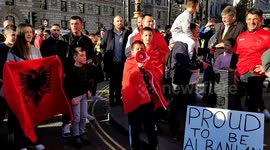 Protest: UK government is a criminal not Abanians, London, UK