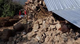 Aftermath footage shows damage to homes in remote Nepal after 6.6-magnitude earthquake