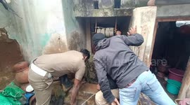 Firefighters rescue cat that fell inside deep well in India