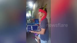 Goofy father pretends to be quack doctor to entertain sick son