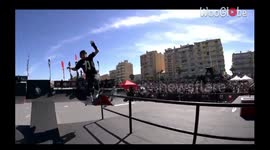 'Scorpion Fall!'- Rollerblader almost SNAPPED IN HALF after rail trick goes wrong