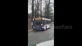 US: Bus displays condolence message for UVA shooting victims