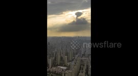 The Twilight Scenery of Landmark in Nanning, China