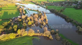 Drone footage reveals flooding in Dorset as red warnings issued