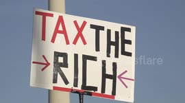 Left wing groups rally in Berlin against rising cost of living