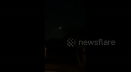 Artemis I rocket seen from Fort Myers, FL, USA