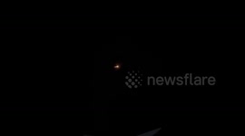 Artemis I in the sky above Cape Canaveral, FL, USA