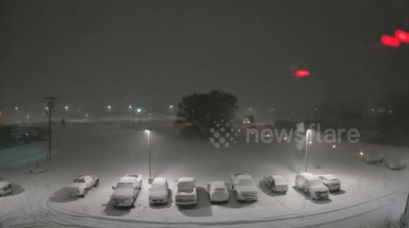 Intense Lightning During Snowstorm