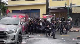 Police fire rubber bullets at protesters outside APEC summit in Thailand