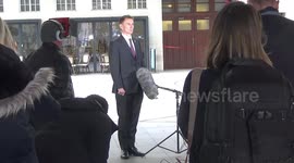 Chancellor Jeremy Hunt speaks to press after autumn budget announcement