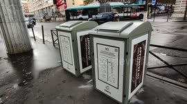 New Paris food waste boxes. 17 nov 2022. Boulevard Vincent Auriol, France.