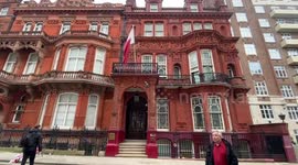 LGBT protest outside Qatari embassy in London
