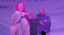 Voice UK star Clare Cordell switches on Christmas Lights in her Hometown Watford