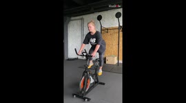 Ukrainian cycle gymnast finds rare inspiration to distract her mind from the distressing state of her country