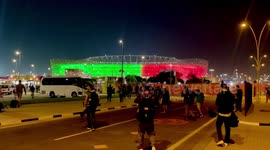 Qatar's Ahmad Bin Ali Stadium lit up in Wales colours ahead of USA World Cup clash