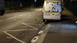 Rare hedgehog in Paris spotted crossing the street. Rue Charles Moureu. 22 nov 2022