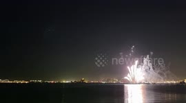 Welcome to Qatar drone and firework show for the 2022 world cup