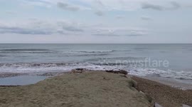 Strong storm hits coastal strip of Alba Adriatica, Italy