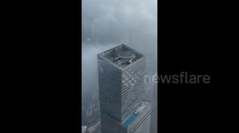 China Resources Building Surrounded By Clouds in Nanning, China