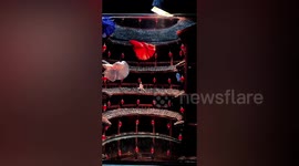 Man replicates Chinese movie scene inside his fish tank