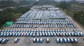 A Large Number Of Vehicles At A Parking Lot in Nanning, China