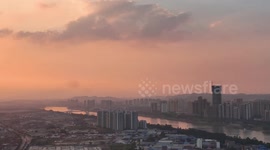 The Cityscape of Nanning At Sunrise in Nanning, China