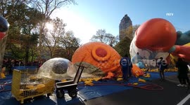 TIME-LAPSE: Space SNOOPY Inflated for Macy's Thanksgiving Parade