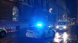 Unknown incident at the Old Bailey in the City Of London. Police and ambulances was seen outside the building