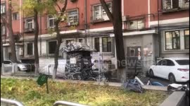 A Residential Community Closed Off In Beijing, China