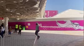 Breakdown of gate 8 at the Wales v Iran game due to the heat of the sun.