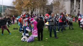 London 'furries' gather for a day out dressed as animals
