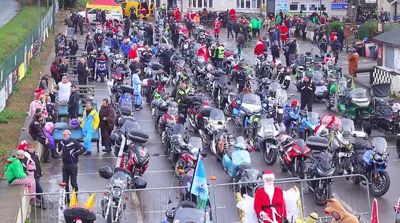 Bikers don fancy dress outfits for charity bike ride in Yorkshire
