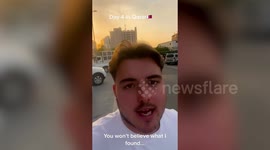 England fan in Qatar finds eerie abandoned apartment blocks where workers who built stadiums allegedly lived