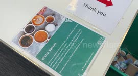 Warm Space free hot drinks station set up in reaction to cost of living crisis in Otley Library, Leeds, West Yorkshire, UK.