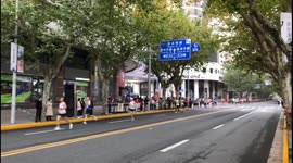 Runners Take Part in The 2022 Shanghai Marathon in Shanghai, China