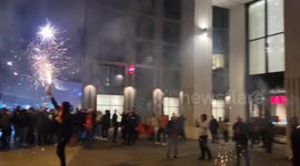 Fireworks set off during the Albanian occupation of London Waterloo, Albanian Independence Day